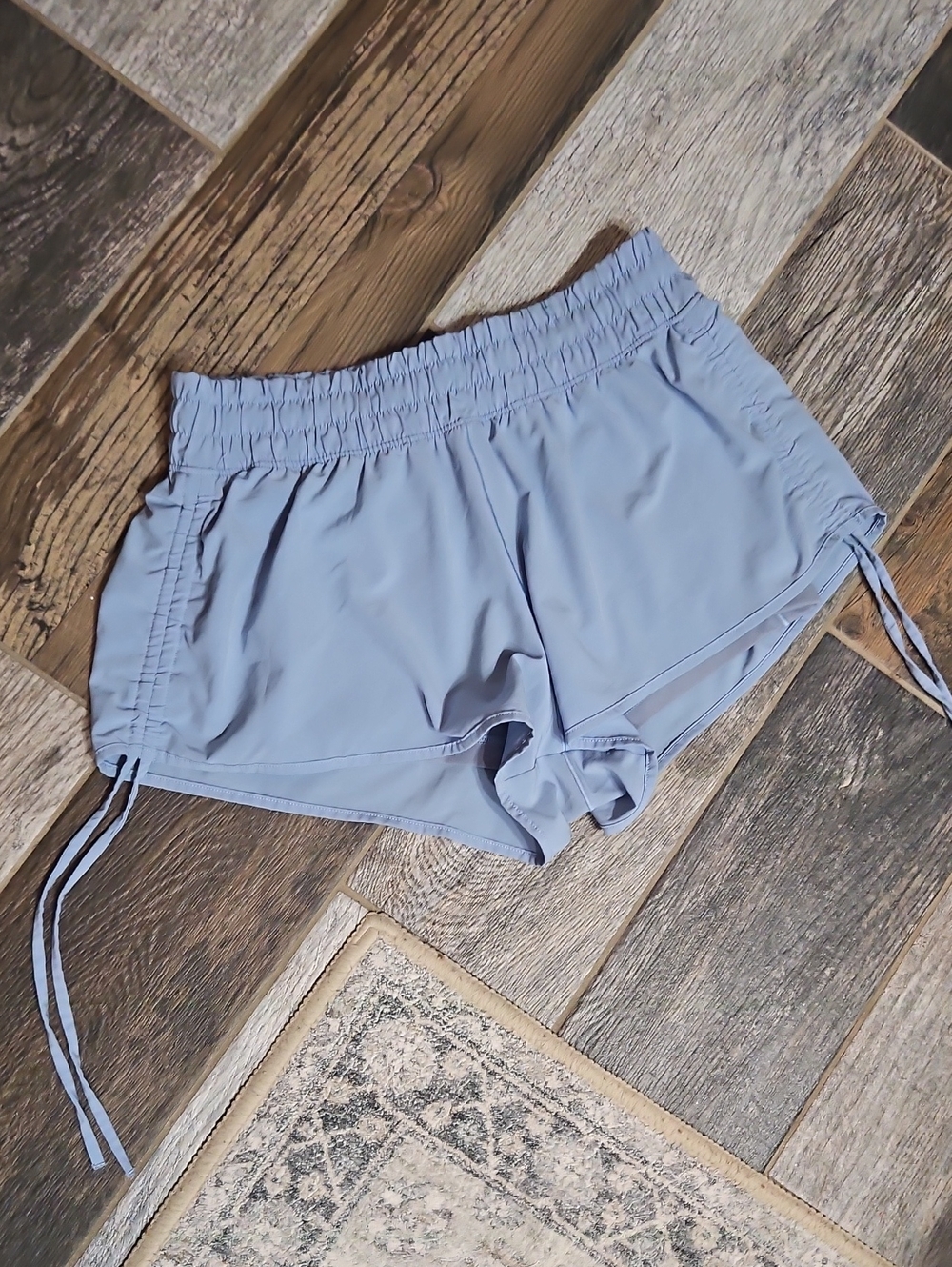 Light Blue Aerie Women's Athletic Shorts with Drawstring